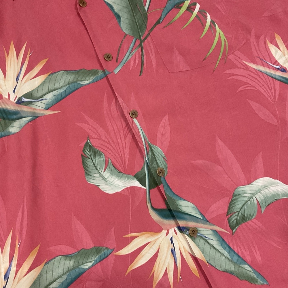 Tommy Bahama Shirt Blue Floral Tropical Hawaiian Resort Casual Men's 2XLB - Picture 2 of 10